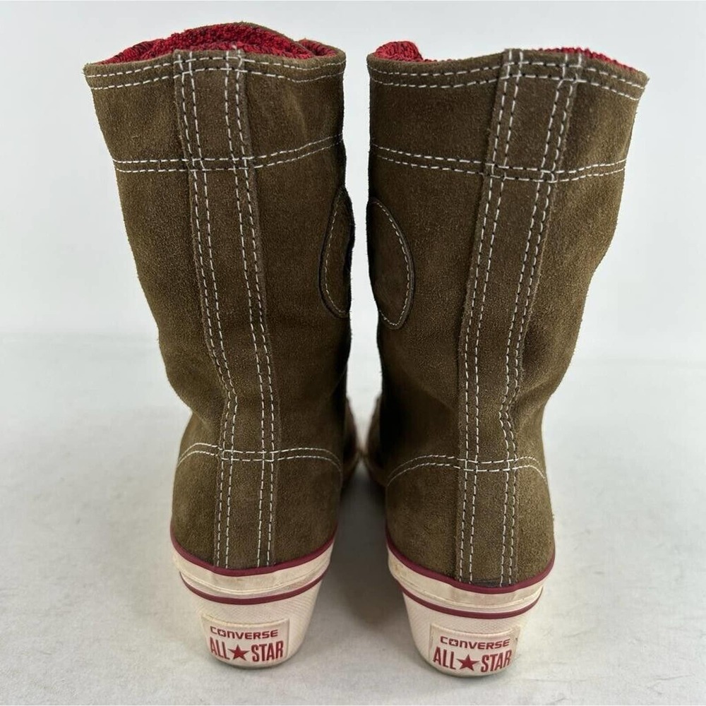 Converse Women's CT Hi-Ness XHI Brown Red Boots US 7 Wedge Lace-Up Sneakers - Picture 8 of 15